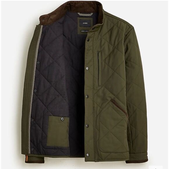 J. Crew Sussex quilted jacket with PrimaLoft® in Olive Size S - Picture 1 of 10